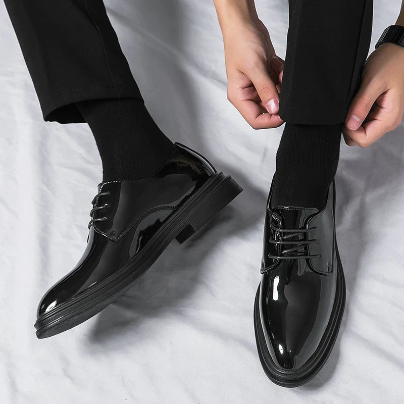 Antonio | Men's Polished Leather Lace-Up Derby Dress Shoes