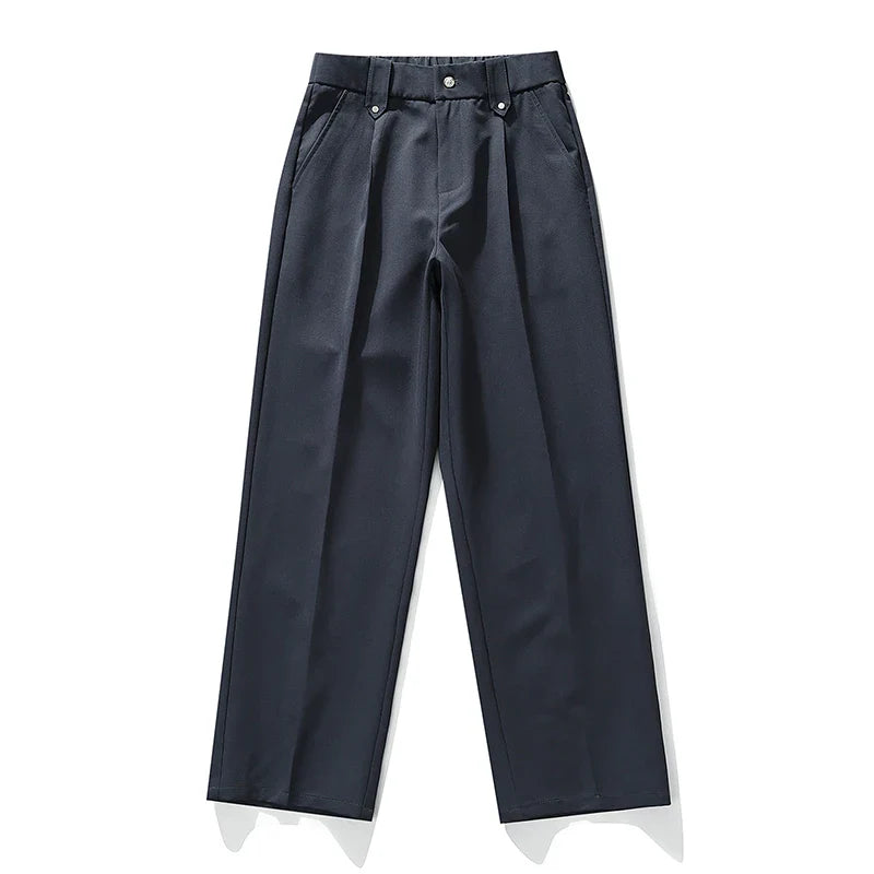Vallier | Men's Wide Leg Pleated Straight Leg Trousers