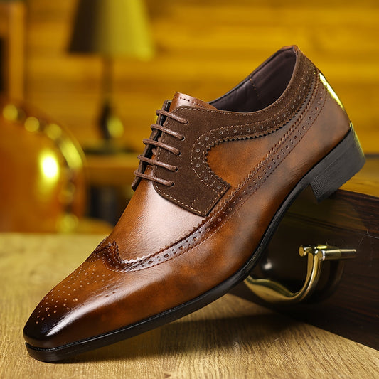 Alessandro | Men's Two-Tone Wingtip Brogue Oxford Shoes