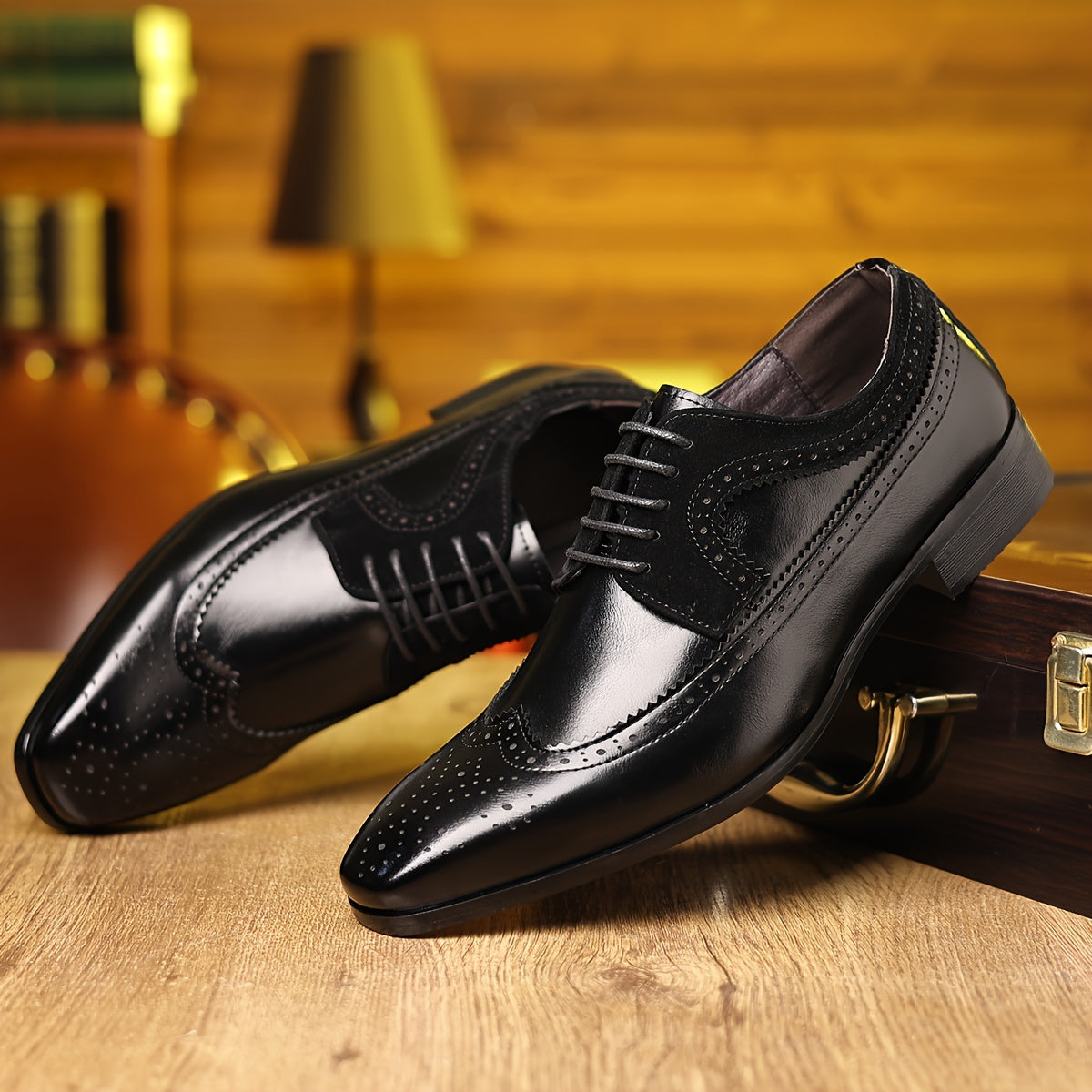 Alessandro | Men's Two-Tone Wingtip Brogue Oxford Shoes