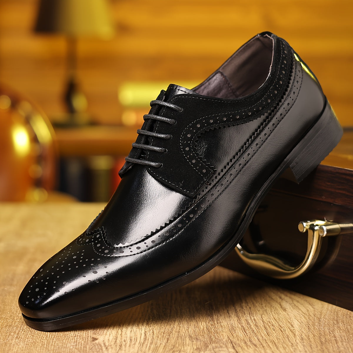 Alessandro | Men's Two-Tone Wingtip Brogue Oxford Shoes