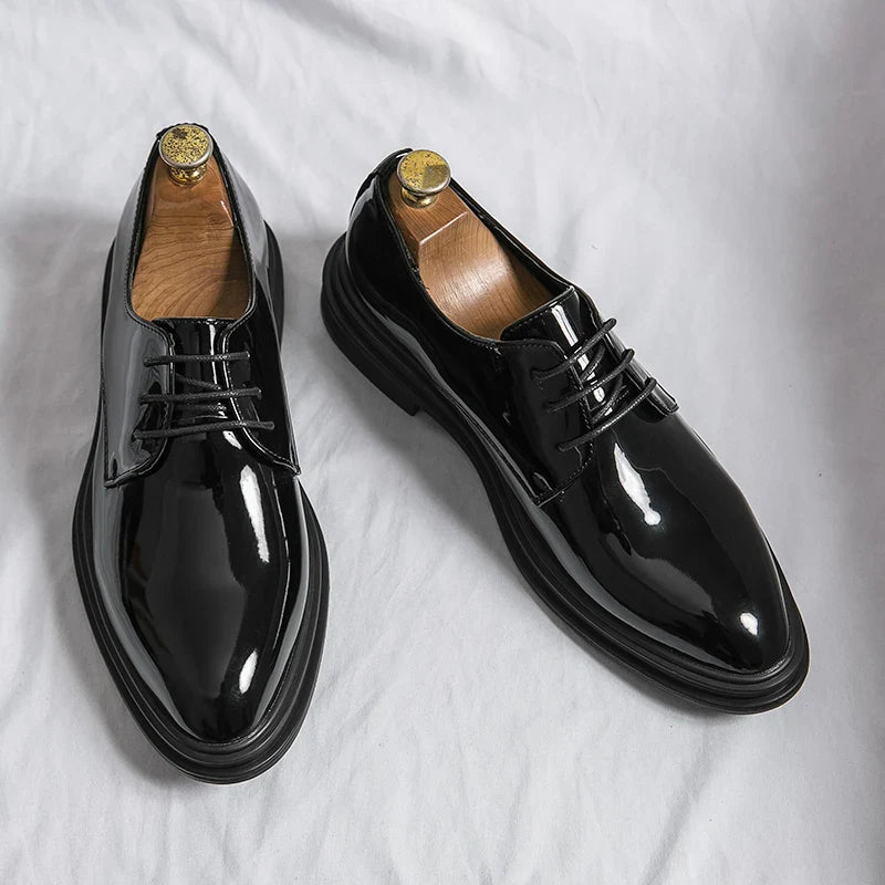 Antonio | Men's Polished Leather Lace-Up Derby Dress Shoes