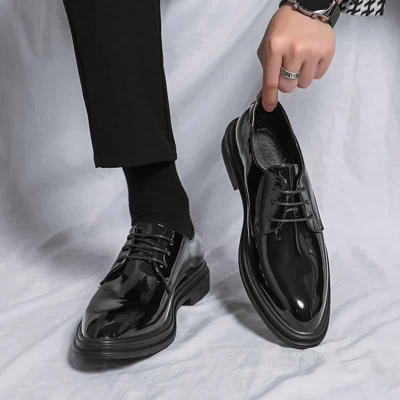 Antonio | Men's Polished Leather Lace-Up Derby Dress Shoes