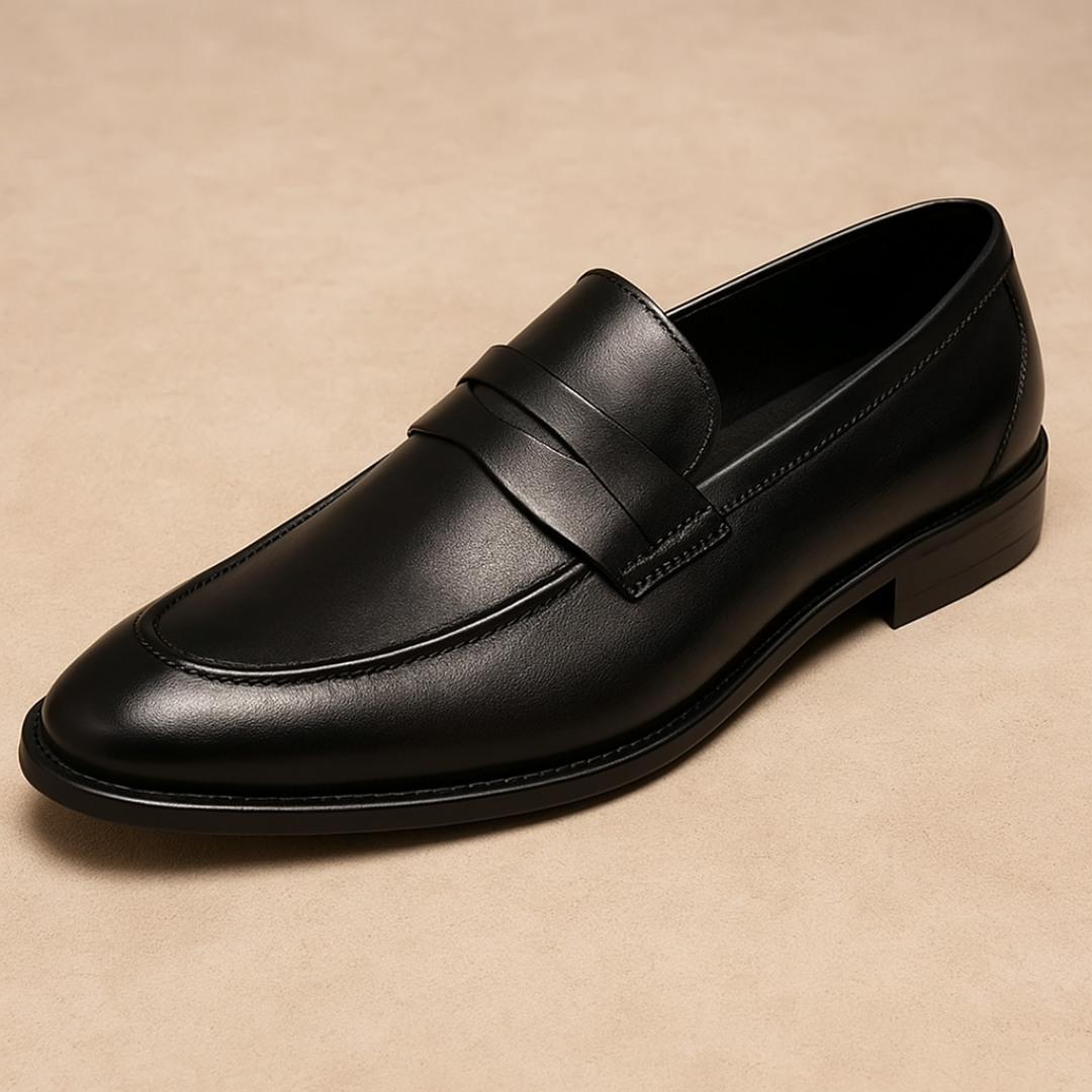 Lorenzo | Men's Leather Penny Slip On Loafers