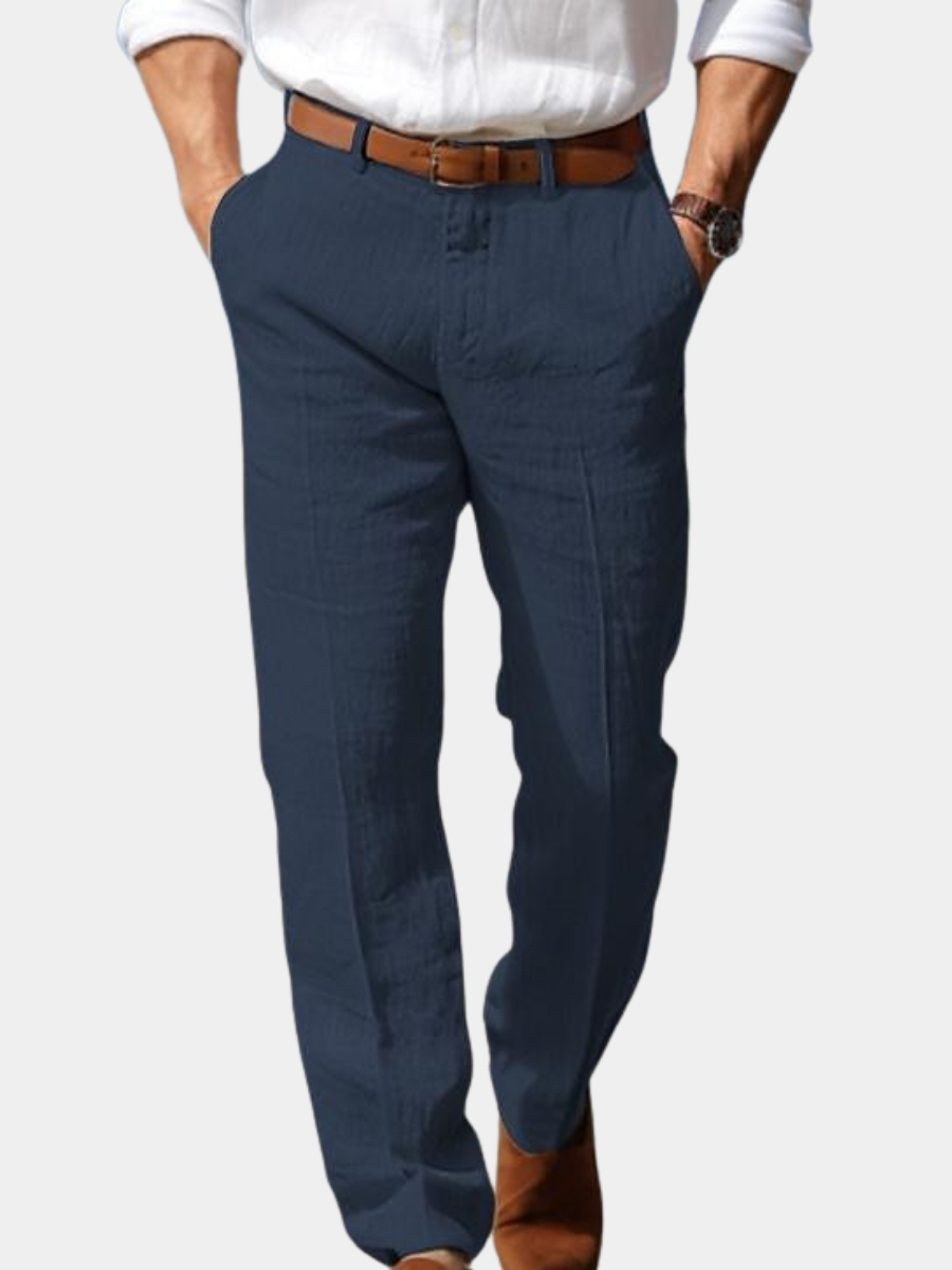 Luxury Men's Premium Linen Pants with belt loops