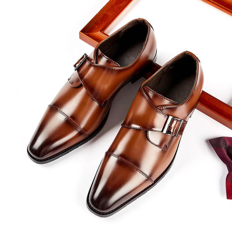 Matteo | Men's Leather Monk Strap Dress Shoes