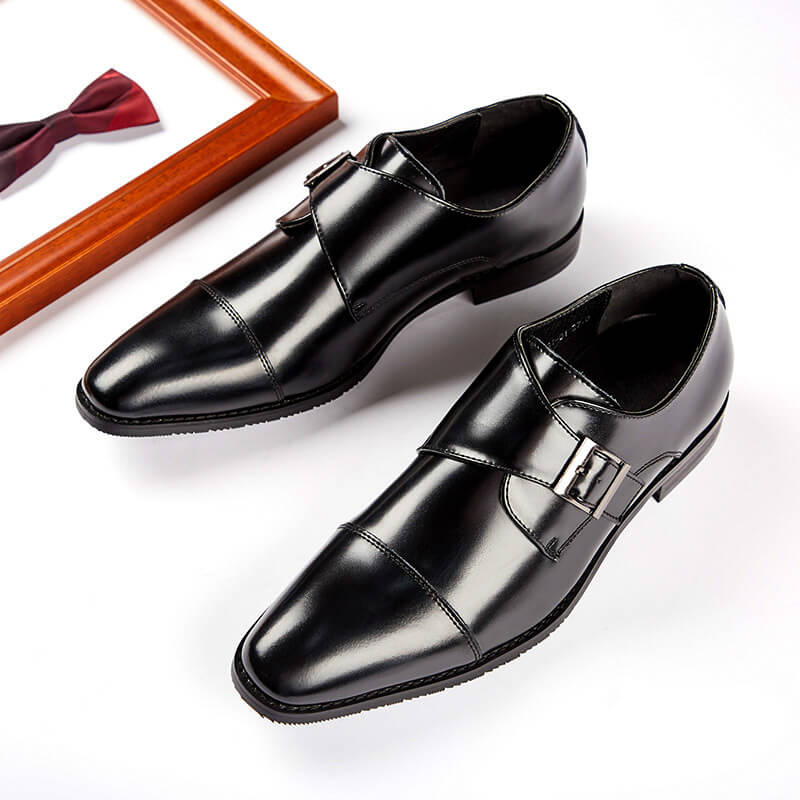 Matteo | Men's Leather Monk Strap Dress Shoes