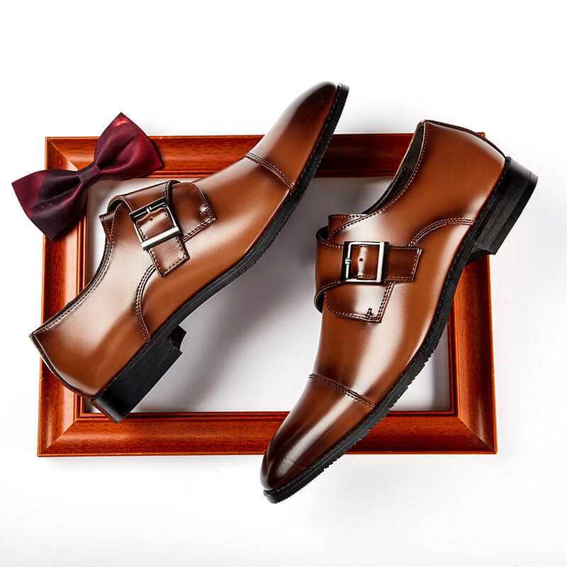 Matteo | Men's Leather Monk Strap Dress Shoes