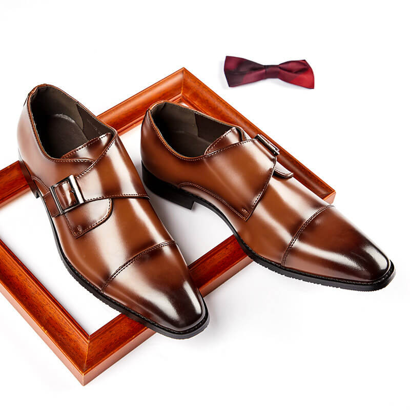 Matteo | Men's Leather Monk Strap Dress Shoes