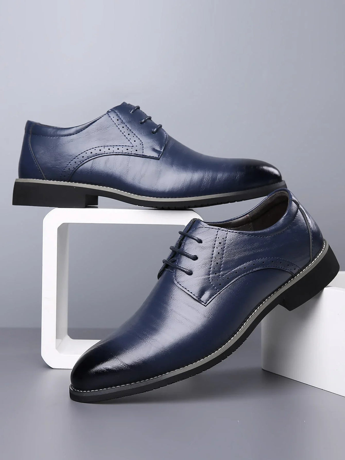 Ricardo | Men's Leather Lace-Up Brogue Oxford Dress Shoes