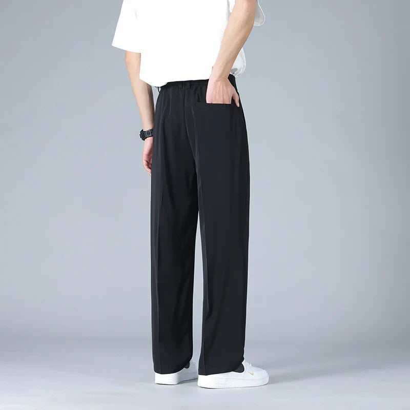 Vallier | Men's Wide Leg Pleated Straight Leg Trousers