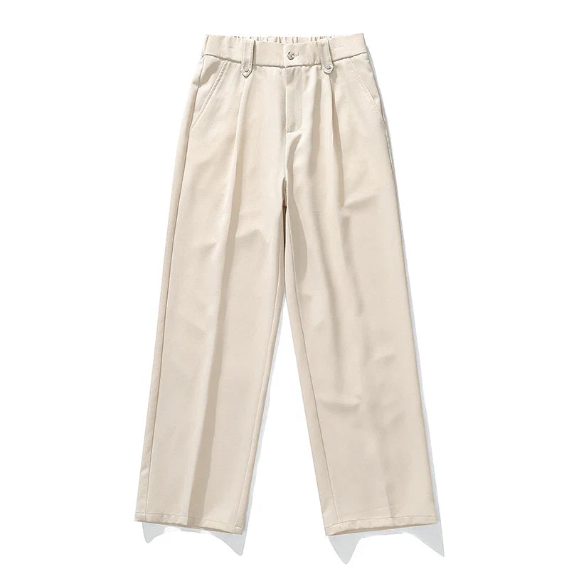 Vallier | Men's Wide Leg Pleated Straight Leg Trousers