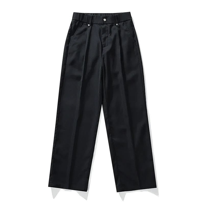 Vallier | Men's Wide Leg Pleated Straight Leg Trousers