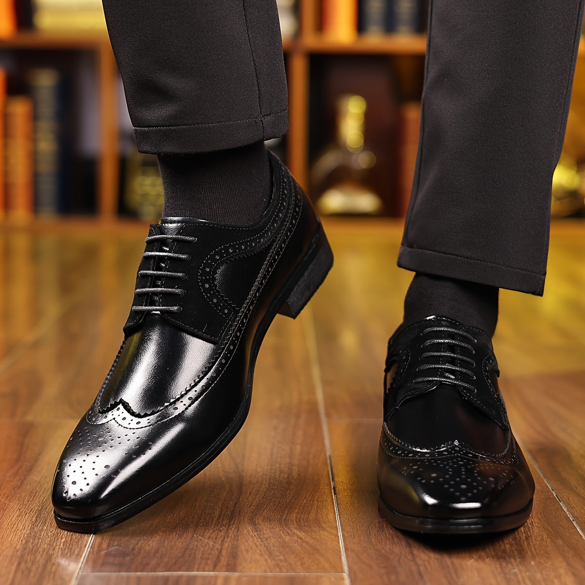 Vincent | Men's Two-Tone Wingtip Brogue Oxford Shoes